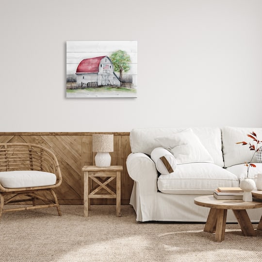 Stupell Industries Rustic Americana Barn Canvas Wall Art